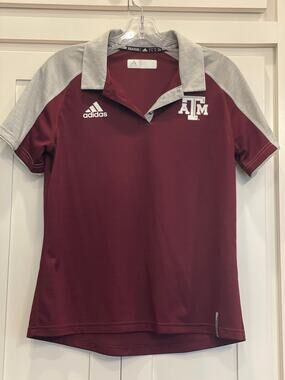 Adidas Maroon/Gray  Texas A&M ladies golf polo shirt  MED
